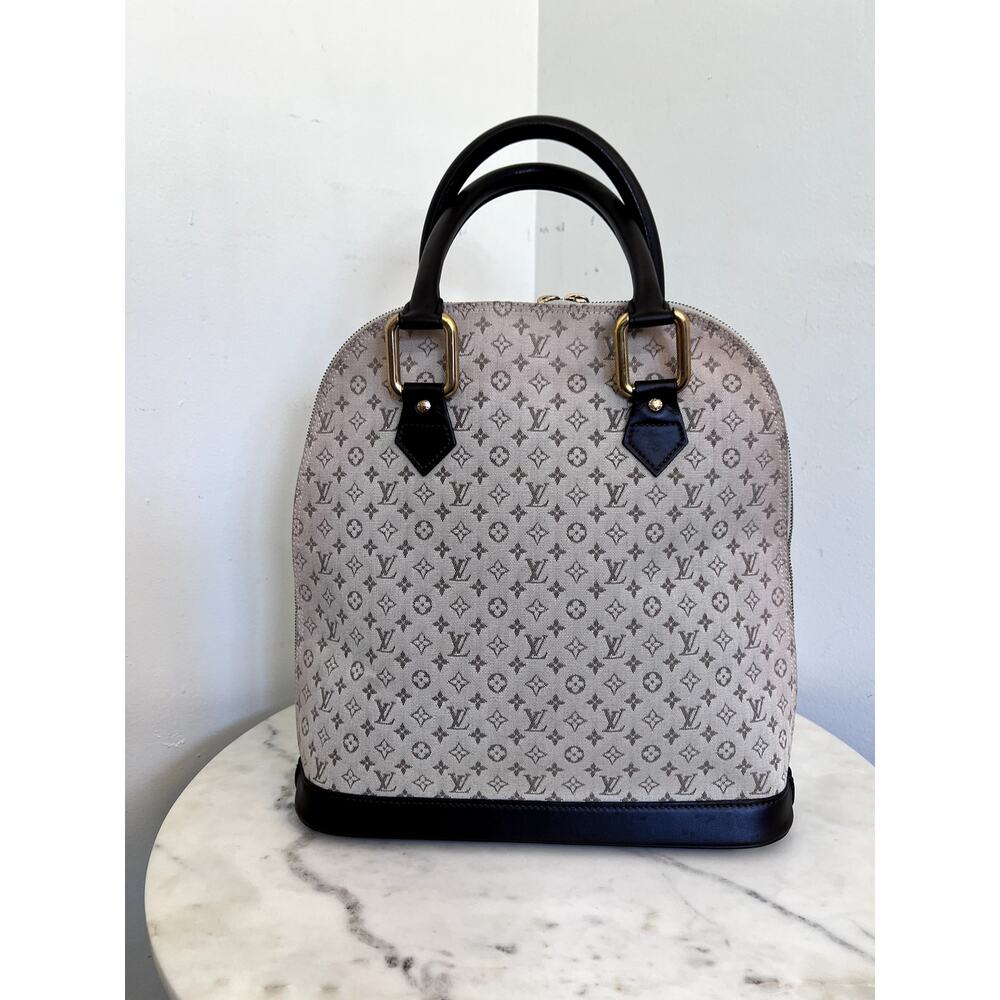 AUTHENTIC 2001 Louis Vuitton Monogram Alma Haut Tall Top Handle Bag in Brown